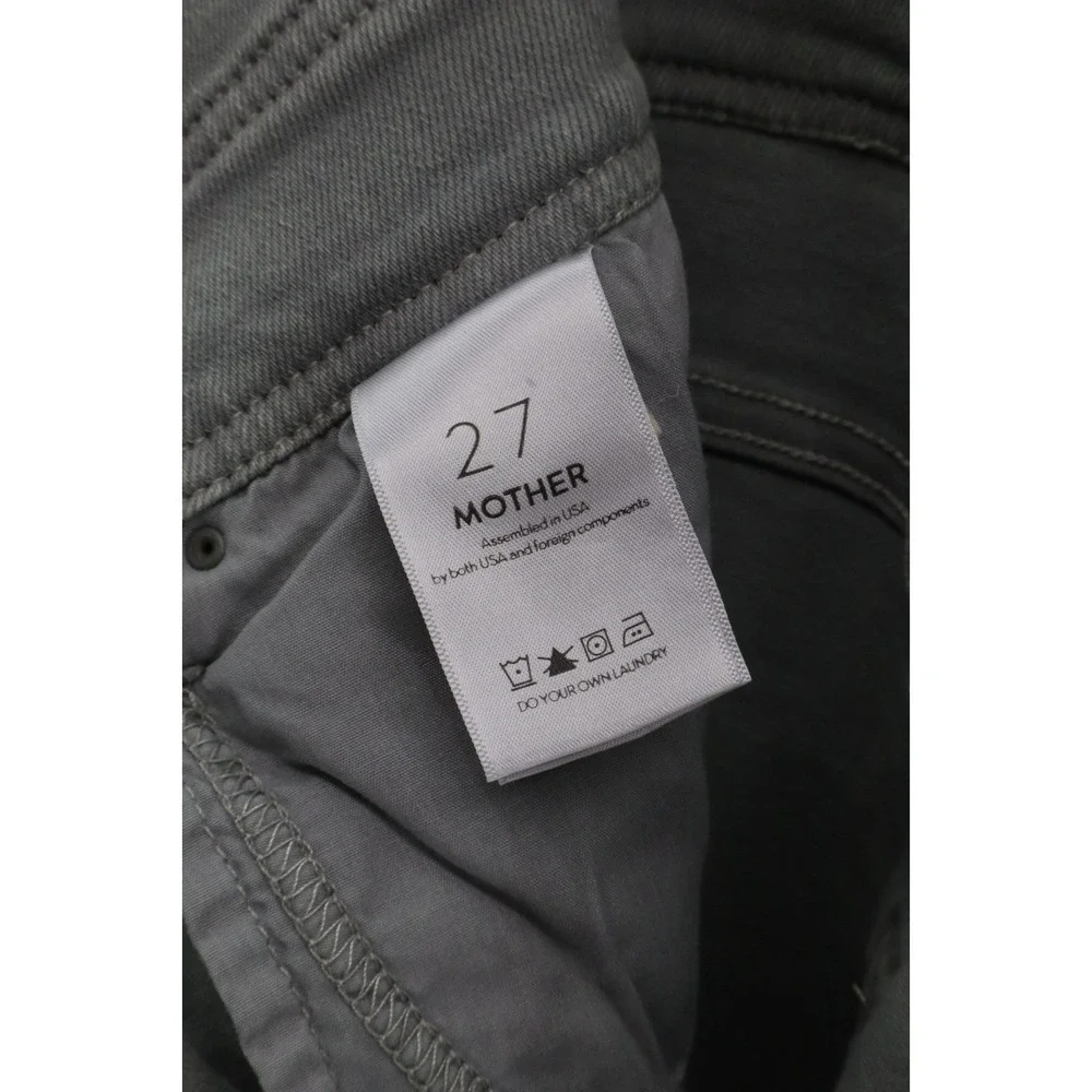 Mother The Swooner Exposed Snap Jeans Charcoal Skinny 27
